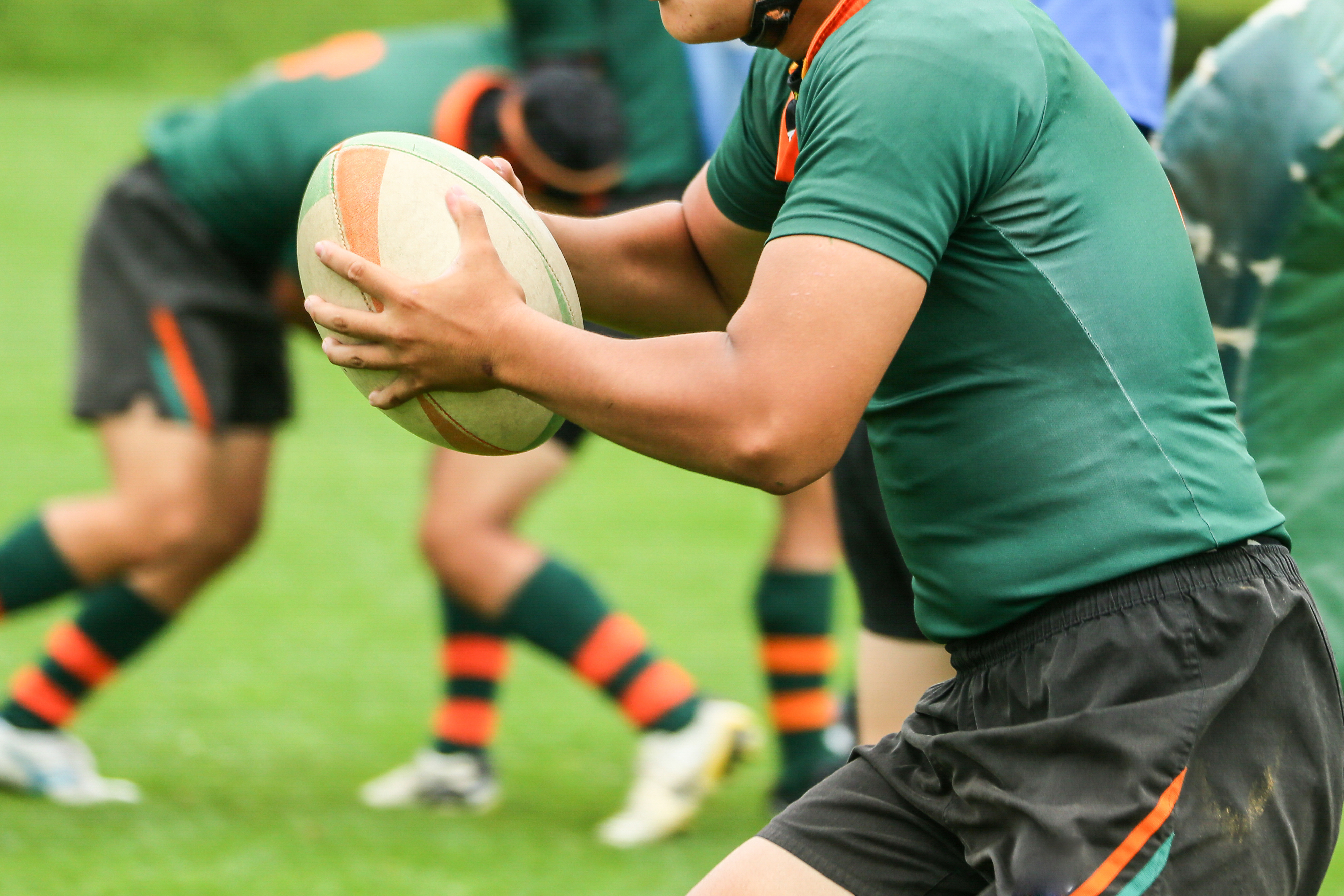 Rugby players in action - finding local games