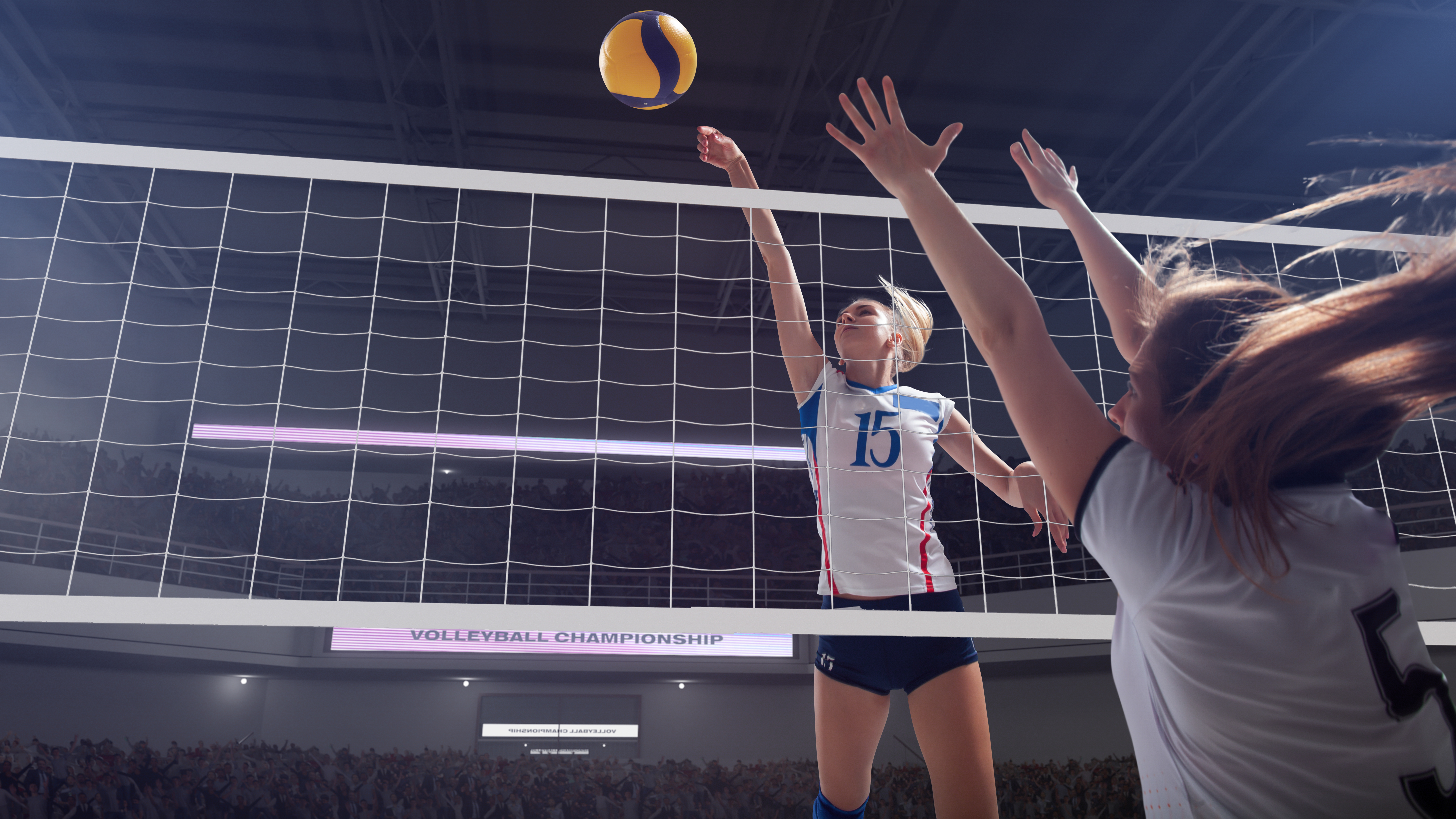 Volleyball players in action - finding local games